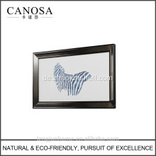 CANOSA Blue Shell Zebra Wandbild mit Metallrahmen